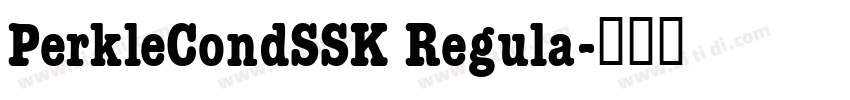 PerkleCondSSK Regula字体转换